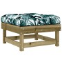 Garden stool with cushion made of impregnated pine wood by vidaXL, Modular outdoor sofas - Ref: Foro24-825442, Price: 76,07 €...