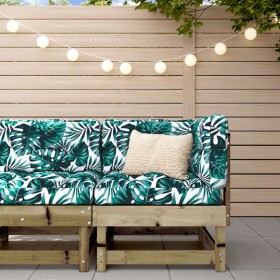 Corner sofa with cushions made of impregnated pine wood by vidaXL, Modular outdoor sofas - Ref: Foro24-825428, Price: 103,99 ...