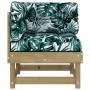 Corner sofa with cushions made of impregnated pine wood by vidaXL, Modular outdoor sofas - Ref: Foro24-825428, Price: 103,93 ...