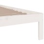 Estructura de cama madera maciza blanco 120x200 cm de vidaXL, Camas y somieres - Ref: Foro24-814750, Precio: 125,66 €, Descue...