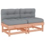 Central sofas with cushions 2 pcs solid wood Douglas fir by vidaXL, Modular outdoor sofas - Ref: Foro24-825462, Price: 162,53...