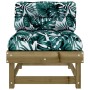 Central sofa with pine wood impregnated cushions by vidaXL, Modular outdoor sofas - Ref: Foro24-825435, Price: 88,96 €, Disco...