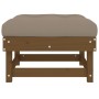 Garden stool with honey brown solid pine wood cushion by vidaXL, Modular outdoor sofas - Ref: Foro24-825439, Price: 81,84 €, ...