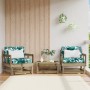 Garden armchairs with cushions 2 units pine wood treated with preservatives by vidaXL, Modular outdoor sofas - Ref: Foro24-82...