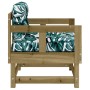 Garden armchairs with cushions 2 units pine wood treated with preservatives by vidaXL, Modular outdoor sofas - Ref: Foro24-82...