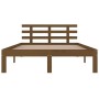 Honey brown solid wood bed frame 120x200 cm by vidaXL, Beds and slatted bases - Ref: Foro24-814752, Price: 127,99 €, Discount: %