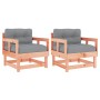 Garden armchairs and cushions 2 pcs solid wood Douglas fir by vidaXL, Modular outdoor sofas - Ref: Foro24-825448, Price: 163,...