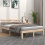 Estructura de cama madera maciza 140x200 cm de vidaXL, Camas y somieres - Ref: Foro24-814754, Precio: 126,30 €, Descuento: %