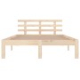 Estructura de cama madera maciza 140x200 cm de vidaXL, Camas y somieres - Ref: Foro24-814754, Precio: 126,30 €, Descuento: %