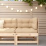 Corner sofa with solid pine wood cushions by vidaXL, Modular outdoor sofas - Ref: Foro24-825541, Price: 119,58 €, Discount: %