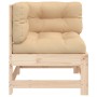 Corner sofa with solid pine wood cushions by vidaXL, Modular outdoor sofas - Ref: Foro24-825541, Price: 119,58 €, Discount: %