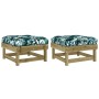 Garden stools with cushions 2 pcs impregnated pine wood by vidaXL, Modular outdoor sofas - Ref: Foro24-825470, Price: 107,45 ...