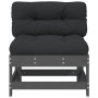 Central sofa with solid gray pine wood cushions by vidaXL, Modular outdoor sofas - Ref: Foro24-825550, Price: 100,41 €, Disco...