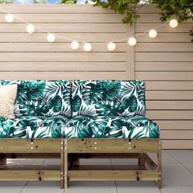 Central sofa with impregnated pine wood cushions by vidaXL, Modular outdoor sofas - Ref: Foro24-825554, Price: 94,99 €, Disco...