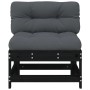 Central sofa with solid black pine wood cushions by vidaXL, Modular outdoor sofas - Ref: Foro24-825552, Price: 74,99 €, Disco...