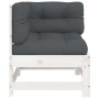 Corner sofa with solid white pine wood cushions by vidaXL, Modular outdoor sofas - Ref: Foro24-825542, Price: 118,58 €, Disco...