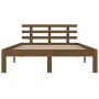 Estructura de cama madera maciza marrón miel 140x200 cm de vidaXL, Camas y somieres - Ref: Foro24-814757, Precio: 126,88 €, D...