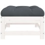 Garden stool with solid white pine wood cushion by vidaXL, Modular outdoor sofas - Ref: Foro24-825556, Price: 71,99 €, Discou...