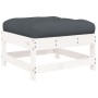 Garden stool with solid white pine wood cushion by vidaXL, Modular outdoor sofas - Ref: Foro24-825556, Price: 71,99 €, Discou...