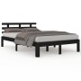 Estructura de cama madera maciza negra 140x200 cm de vidaXL, Camas y somieres - Ref: Foro24-814758, Precio: 133,99 €, Descuen...