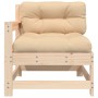 Garden armchair with solid pine wood cushions by vidaXL, Modular outdoor sofas - Ref: Foro24-825569, Price: 88,85 €, Discount: %