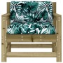 Garden armchairs with cushions 2 pcs impregnated pine wood by vidaXL, Modular outdoor sofas - Ref: Foro24-825568, Price: 154,...