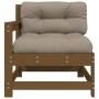 Kissen für Gartensessel, 2 Stück, massives Kiefernholz, honigbraun von vidaXL, Modulare Sofas für den Außenbereich - Ref: For...