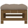 Garden stool with honey brown solid pine wood cushion by vidaXL, Modular outdoor sofas - Ref: Foro24-825670, Price: 66,11 €, ...