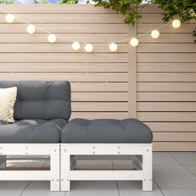 Garden stool with solid white pine wood cushion by vidaXL, Modular outdoor sofas - Ref: Foro24-825668, Price: 56,06 €, Discou...