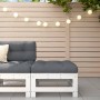 Garden stool with solid white pine wood cushion by vidaXL, Modular outdoor sofas - Ref: Foro24-825668, Price: 56,99 €, Discou...