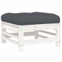 Garden stool with solid white pine wood cushion by vidaXL, Modular outdoor sofas - Ref: Foro24-825668, Price: 56,99 €, Discou...