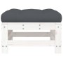 Garden stool with solid white pine wood cushion by vidaXL, Modular outdoor sofas - Ref: Foro24-825668, Price: 56,99 €, Discou...