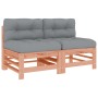 Central sofas with cushions 2 pcs solid wood Douglas fir by vidaXL, Modular outdoor sofas - Ref: Foro24-825693, Price: 135,05...