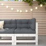 Corner sofa with solid white pine wood cushions by vidaXL, Modular outdoor sofas - Ref: Foro24-825654, Price: 124,62 €, Disco...