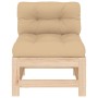 Central sofa with solid pine wood cushions by vidaXL, Modular outdoor sofas - Ref: Foro24-825660, Price: 70,99 €, Discount: %