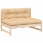 Solid pine wood central sofa 120x80 cm by vidaXL, Modular outdoor sofas - Ref: Foro24-825730, Price: 110,75 €, Discount: %