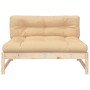 Solid pine wood central sofa 120x80 cm by vidaXL, Modular outdoor sofas - Ref: Foro24-825730, Price: 110,75 €, Discount: %