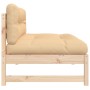 Solid pine wood central sofa 120x80 cm by vidaXL, Modular outdoor sofas - Ref: Foro24-825730, Price: 110,75 €, Discount: %