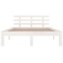 Estructura de cama de madera maciza blanco 160x200 cm de vidaXL, Camas y somieres - Ref: Foro24-814765, Precio: 142,34 €, Des...