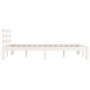 Estructura de cama de madera maciza blanco 160x200 cm de vidaXL, Camas y somieres - Ref: Foro24-814765, Precio: 142,34 €, Des...