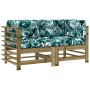 Corner sofas with cushions 2 units impregnated pine wood by vidaXL, Modular outdoor sofas - Ref: Foro24-825687, Price: 176,03...