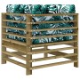 Corner sofas with cushions 2 units impregnated pine wood by vidaXL, Modular outdoor sofas - Ref: Foro24-825687, Price: 176,03...