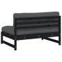 Central sofa solid black pine wood 120x80 cm by vidaXL, Modular outdoor sofas - Ref: Foro24-825734, Price: 131,26 €, Discount: %