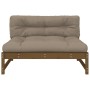 Central sofa made of solid pine wood in honey brown, 120x80 cm by vidaXL, Modular outdoor sofas - Ref: Foro24-825733, Price: ...