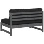 Central sofa solid gray pine wood 120x80 cm by vidaXL, Modular outdoor sofas - Ref: Foro24-825732, Price: 145,12 €, Discount: %