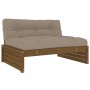 Zentrales Sofa aus massivem, honigbraunem Kiefernholz, 120 x 80 cm von vidaXL, Modulare Sofas für den Außenbereich - Ref: For...