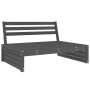 Central sofa solid gray pine wood 120x80 cm by vidaXL, Modular outdoor sofas - Ref: Foro24-825760, Price: 136,99 €, Discount: %