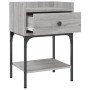 Mesitas noche 2 uds madera ingeniería gris Sonoma 40,5x31x60 cm de vidaXL, Mesitas de noche - Ref: Foro24-825900, Precio: 68,...