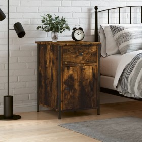 Bedside table made of smoked oak plywood, measuring 40x42x60 cm. by vidaXL, Nightstands - Ref: Foro24-825907, Price: 43,99 €,...