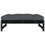 Garden stool solid black pine wood 120x80 cm by vidaXL, Modular outdoor sofas - Ref: Foro24-825741, Price: 169,23 €, Discount: %